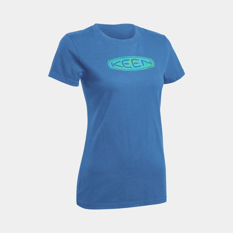 Playeras Keen Geode Logo Para Mujer Azul Marino - Ropa Keen Mexico (508471-UDL)